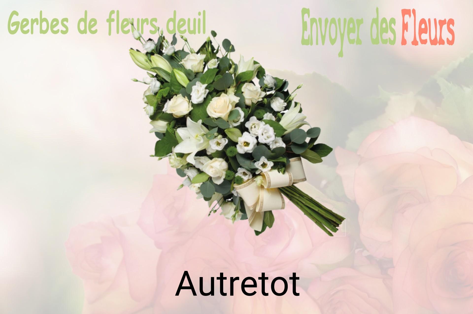 Gerbe de fleurs de deuil livrée à Autretot